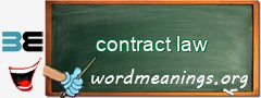 WordMeaning blackboard for contract law